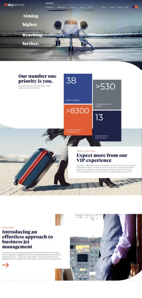 SkyService website