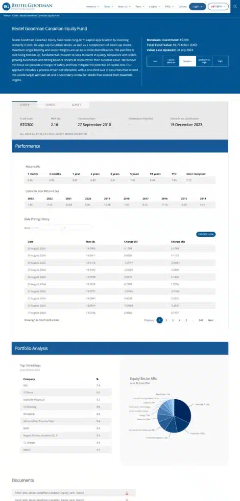 Beutel Goodman website